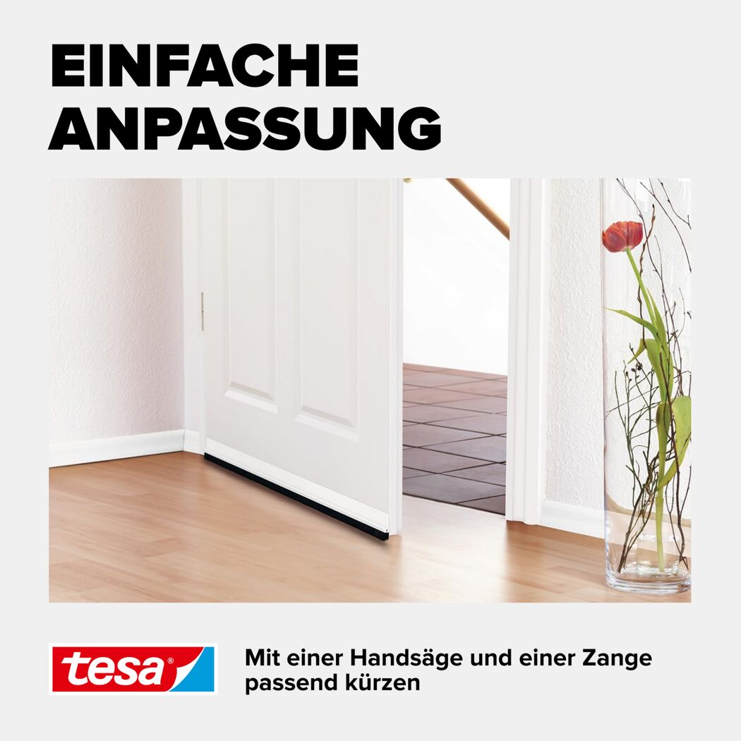 Türdichtschiene 'Insulation' für unebene Böden transparent 100 x 3,7 cm
