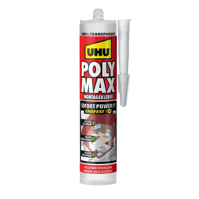 UHU Poly Max Montagekleber transparent
