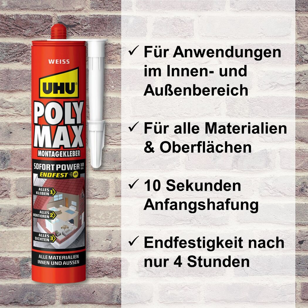 UHU Poly Max Montagekleber weiß