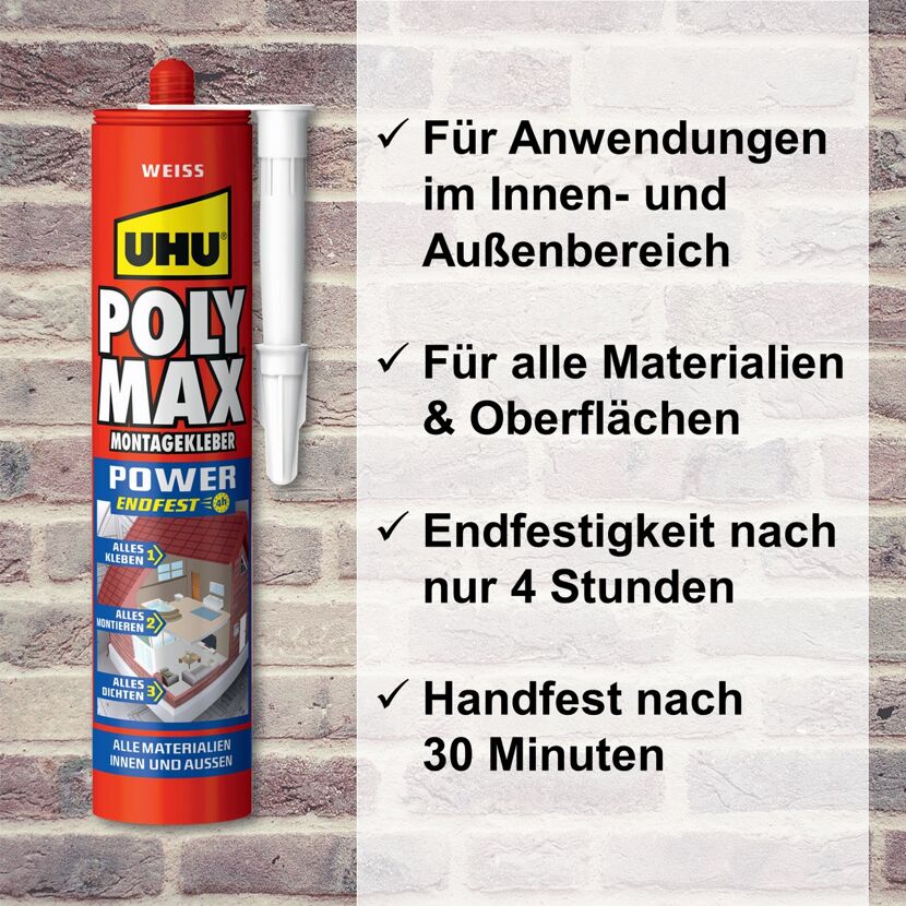 UHU Poly Max Montagekleber weiß
