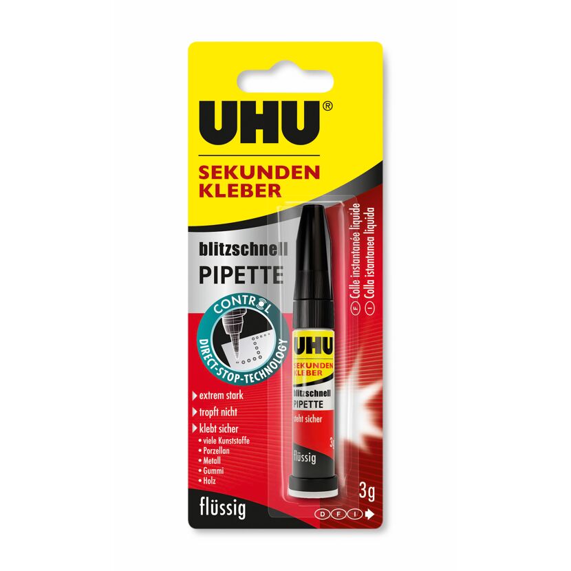 UHU Sekundenkleber flüssig 3g Tube