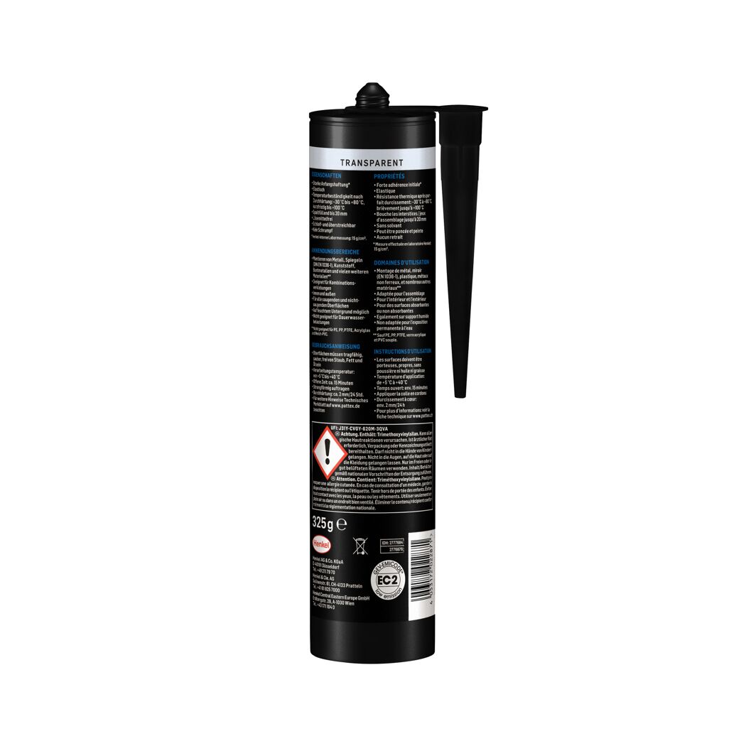 Pattex Montagekleber transparent, 325 g Tube