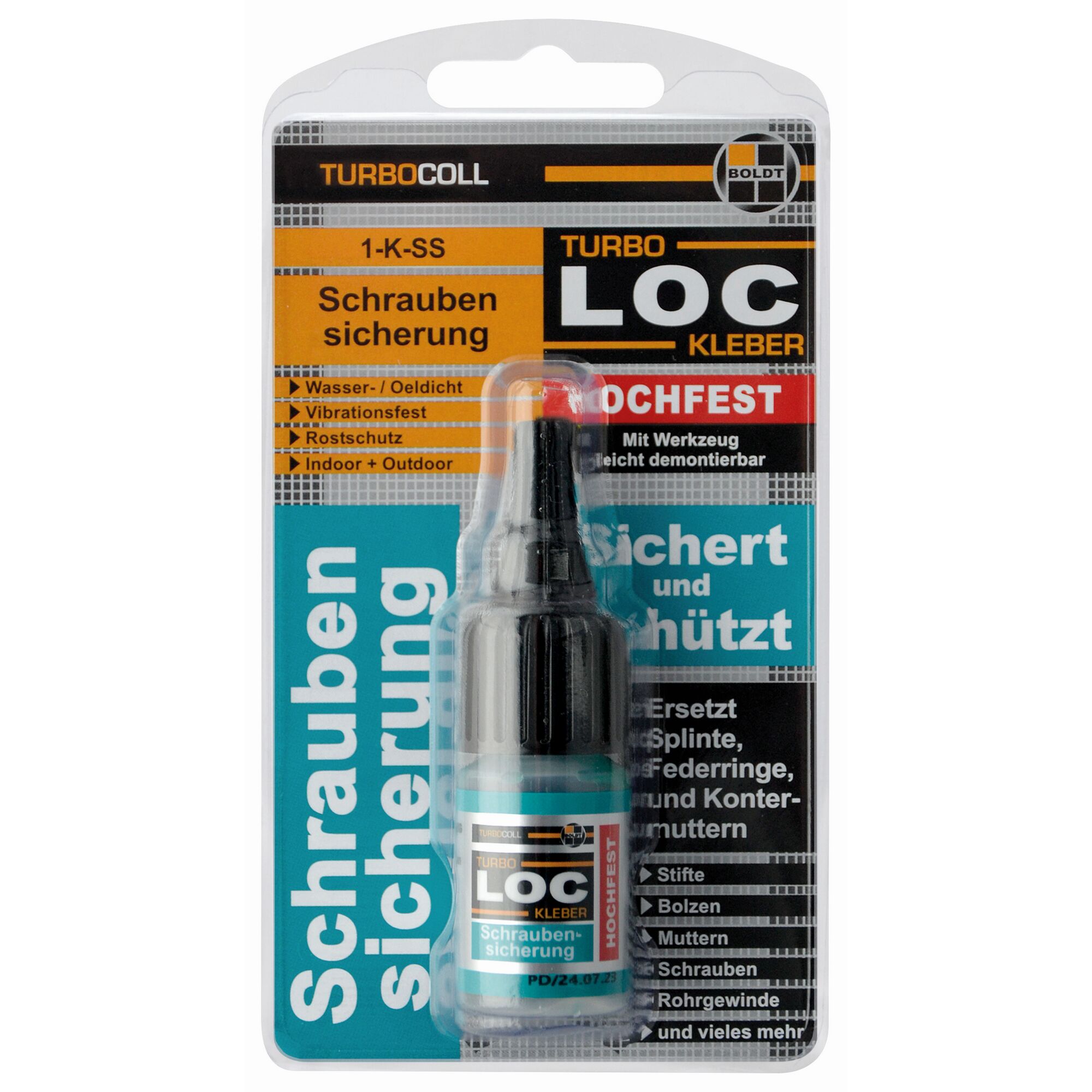 Turboloc Schraubensicherung in Verpackung