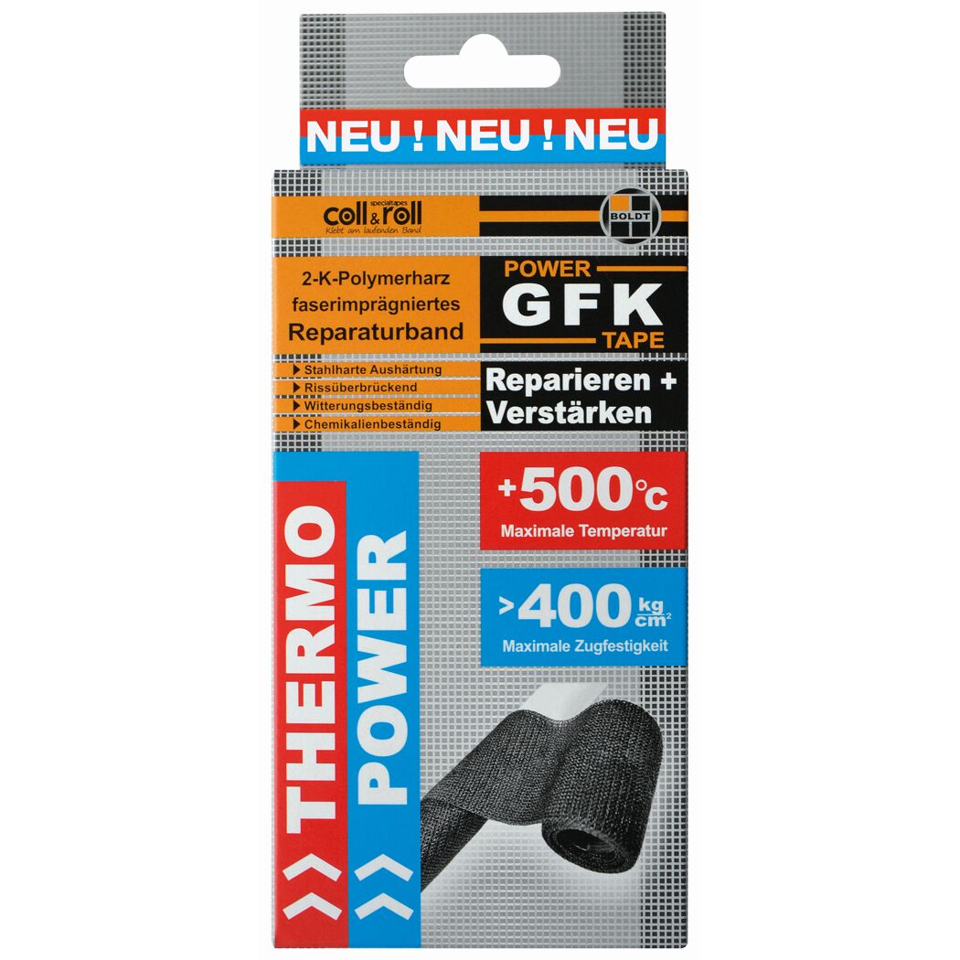 GFK Reparaturband auf der Verpackung