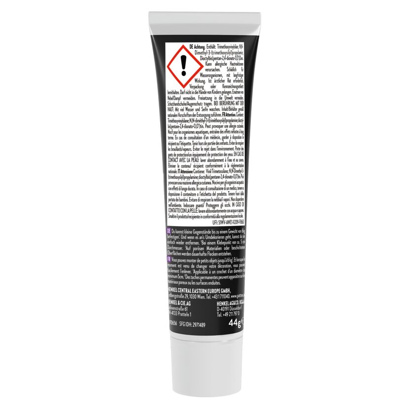 Montagekleber 'Kleben statt Bohren Fix & Ab' transparent 44 g
