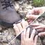 Person klebt Schuh mit Pattex Repair Extreme Power Kleber