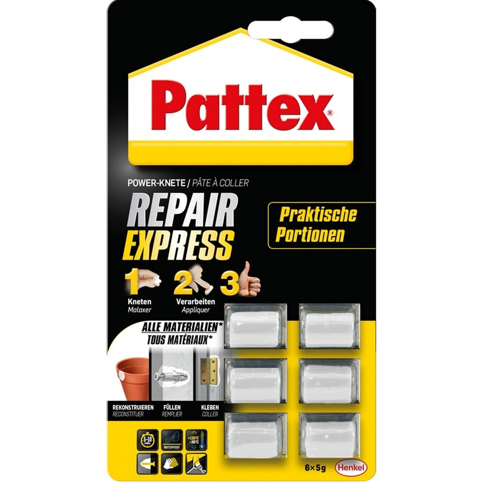 Pattex Repairexpress, 6 x 5 g Portionspackung