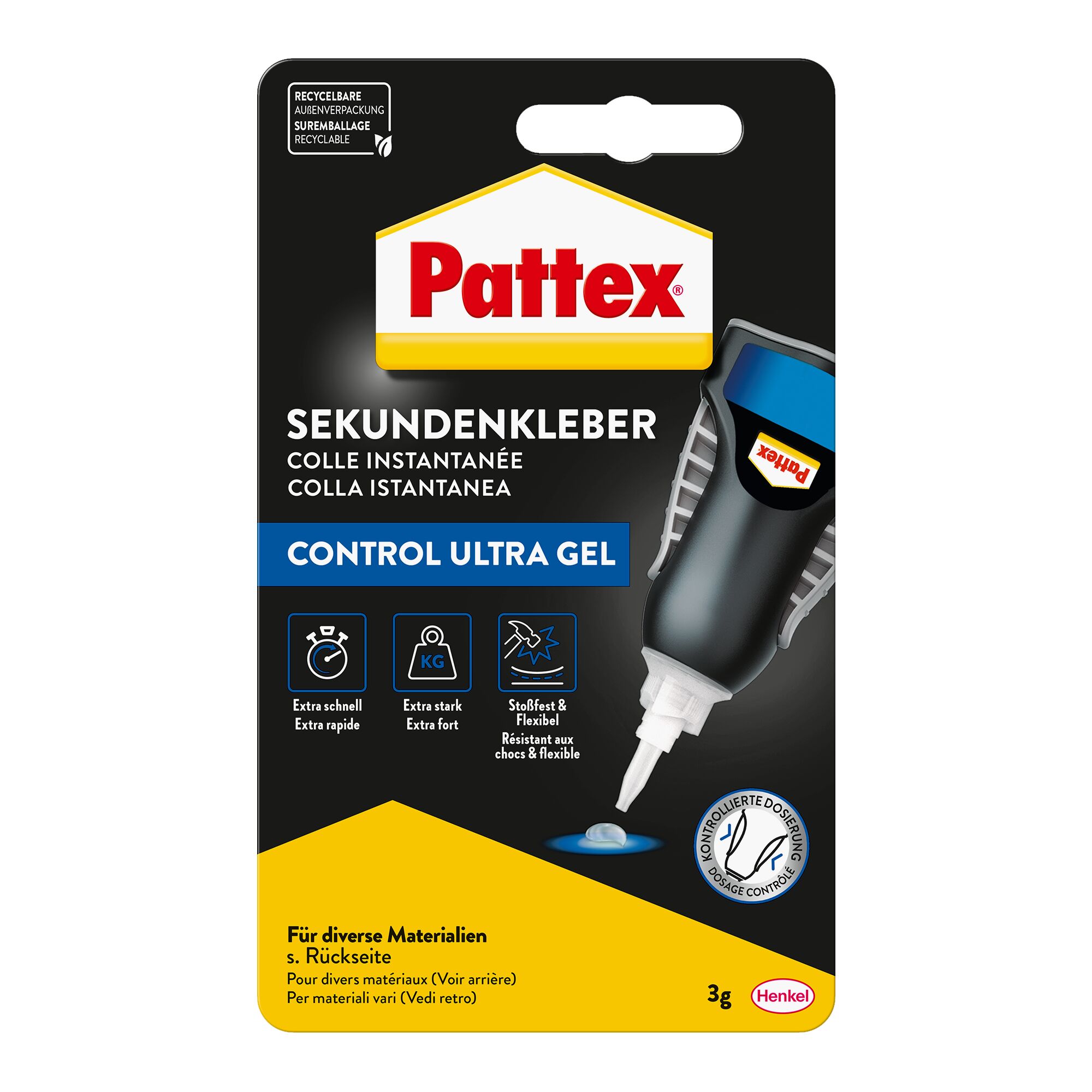 Pattex Sekundenkleber Control Ultra Gel