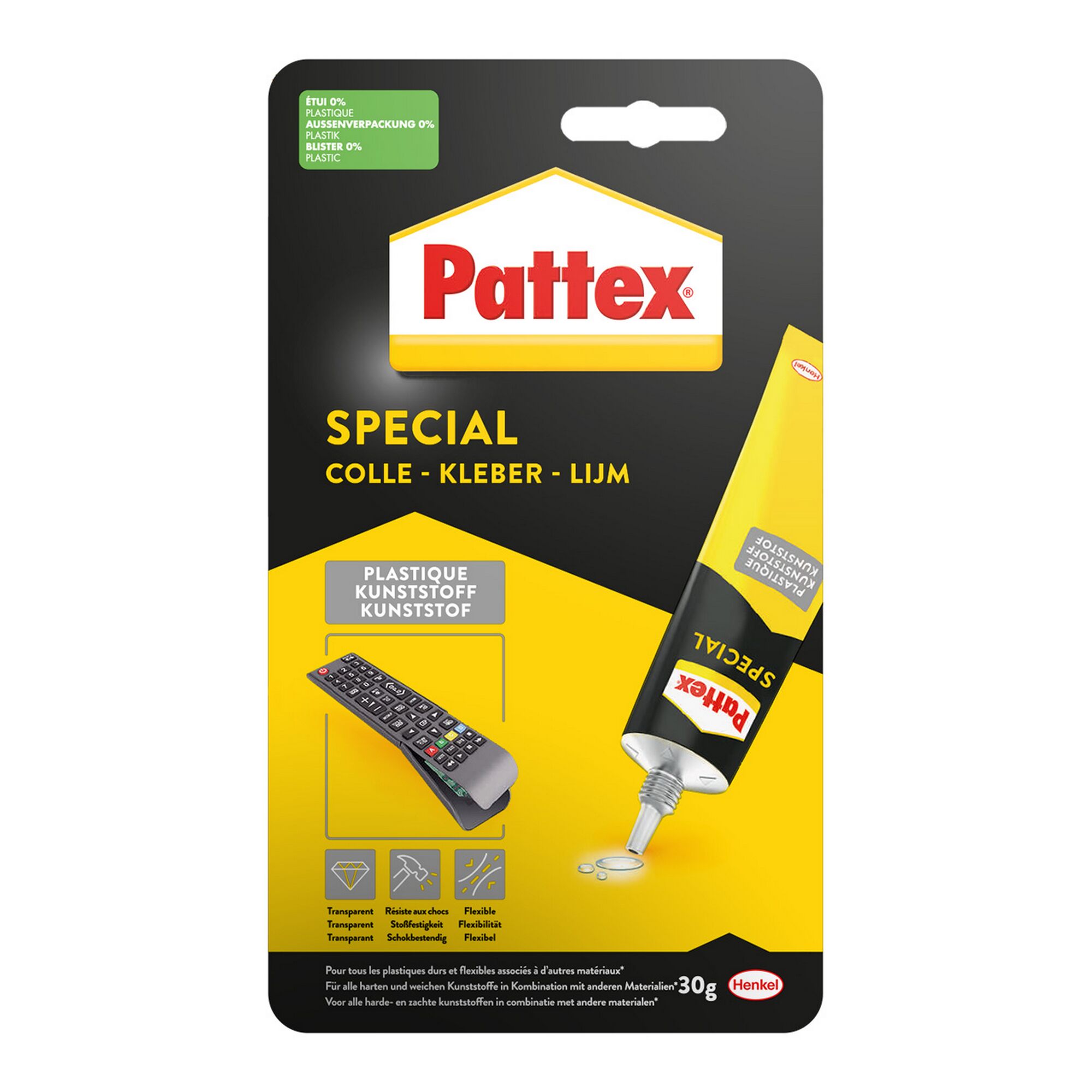 Pattex Spezialkleber für Kunststoff, Tube und Fernbedienung