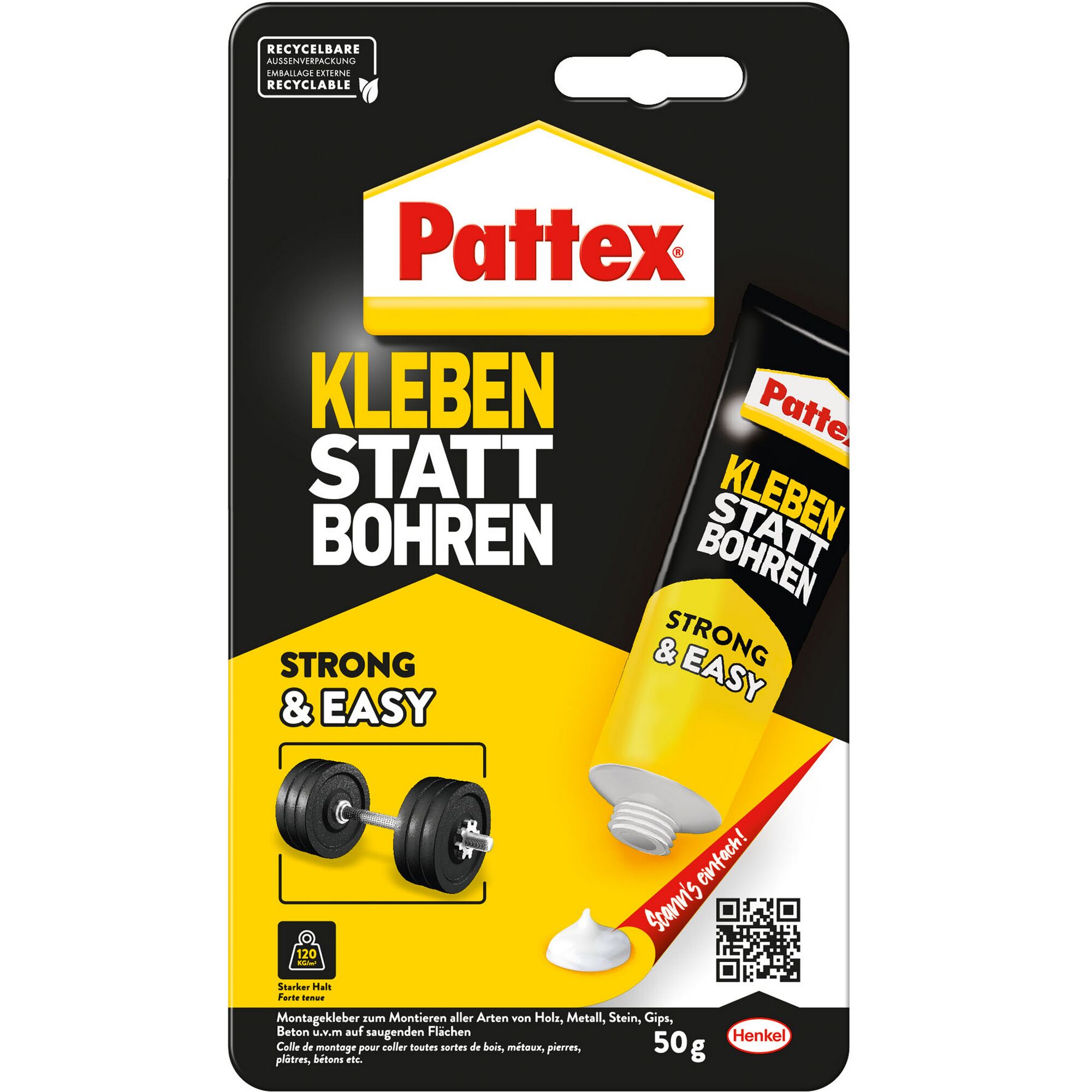 Pattex Kleben statt Bohren Strong & Easy