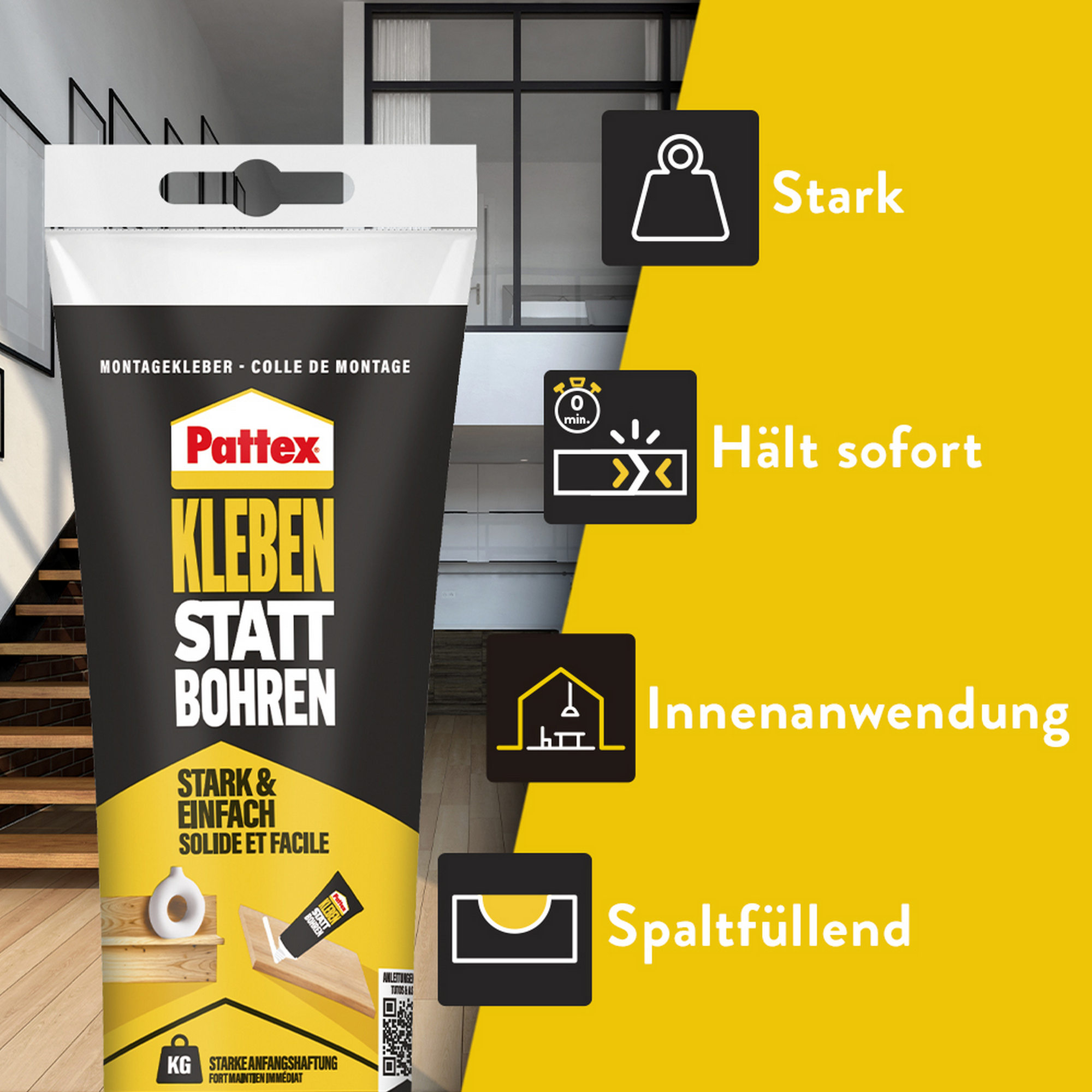 Montagekleber 'Kleben statt Bohren' weiß 250 g