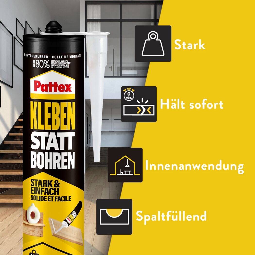 Montagekleber 'Kleben statt Bohren' weiß 400 g