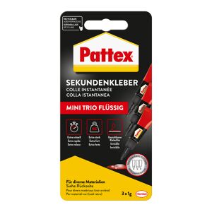 Sekundenkleber 'Flüssig Mini Trio' transparent 3 x 1 g