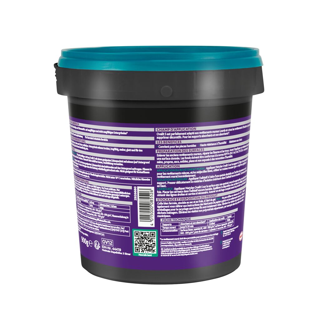 Schwarzer 900g-Eimer Ovalit S von Metylan