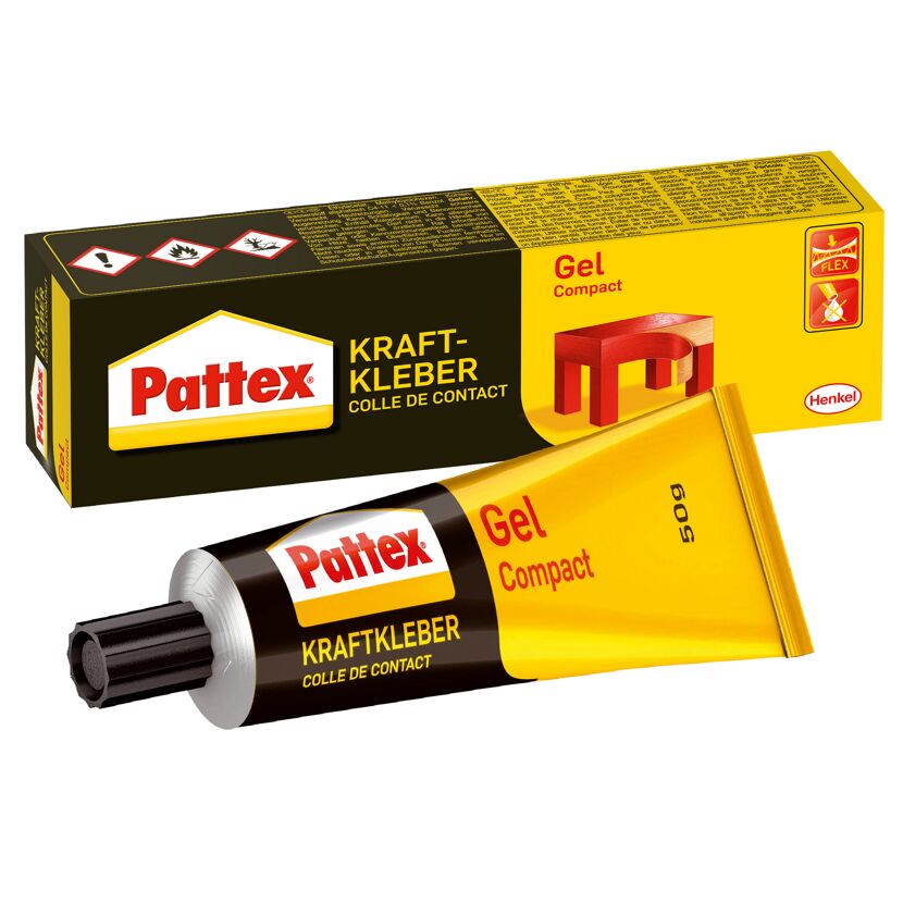 Pattex Kraftkleber Compact Tube und Verpackung