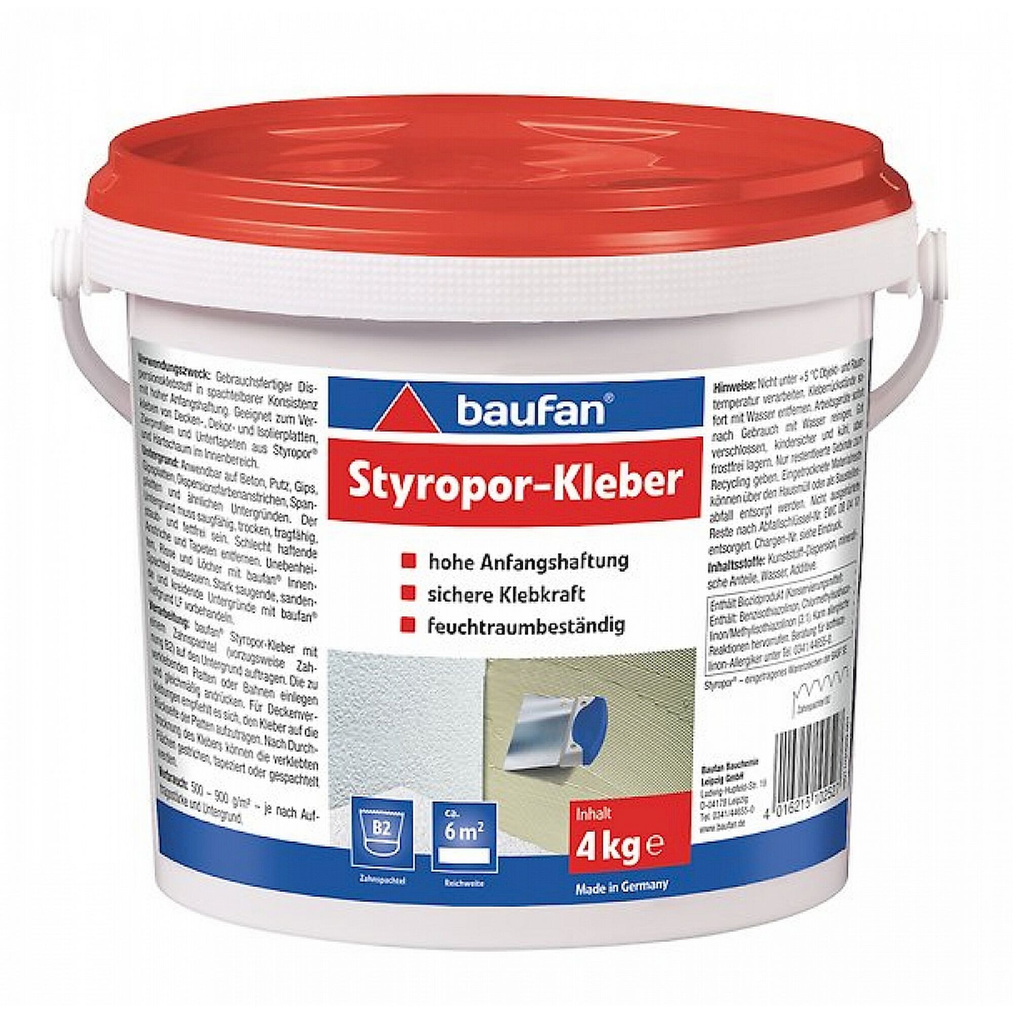 Weißer 4 kg Eimer Styroporkleber