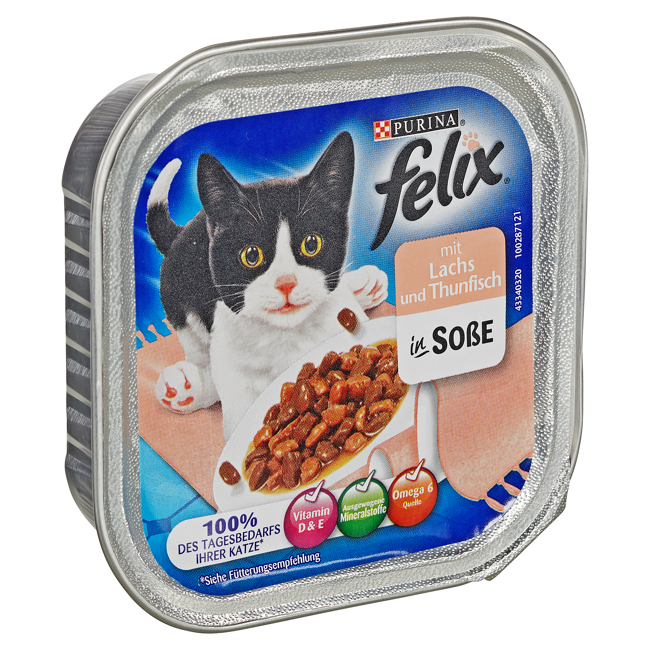 Bild von Katzennassfutter Lachs und Thunfisch in Soße 100 g