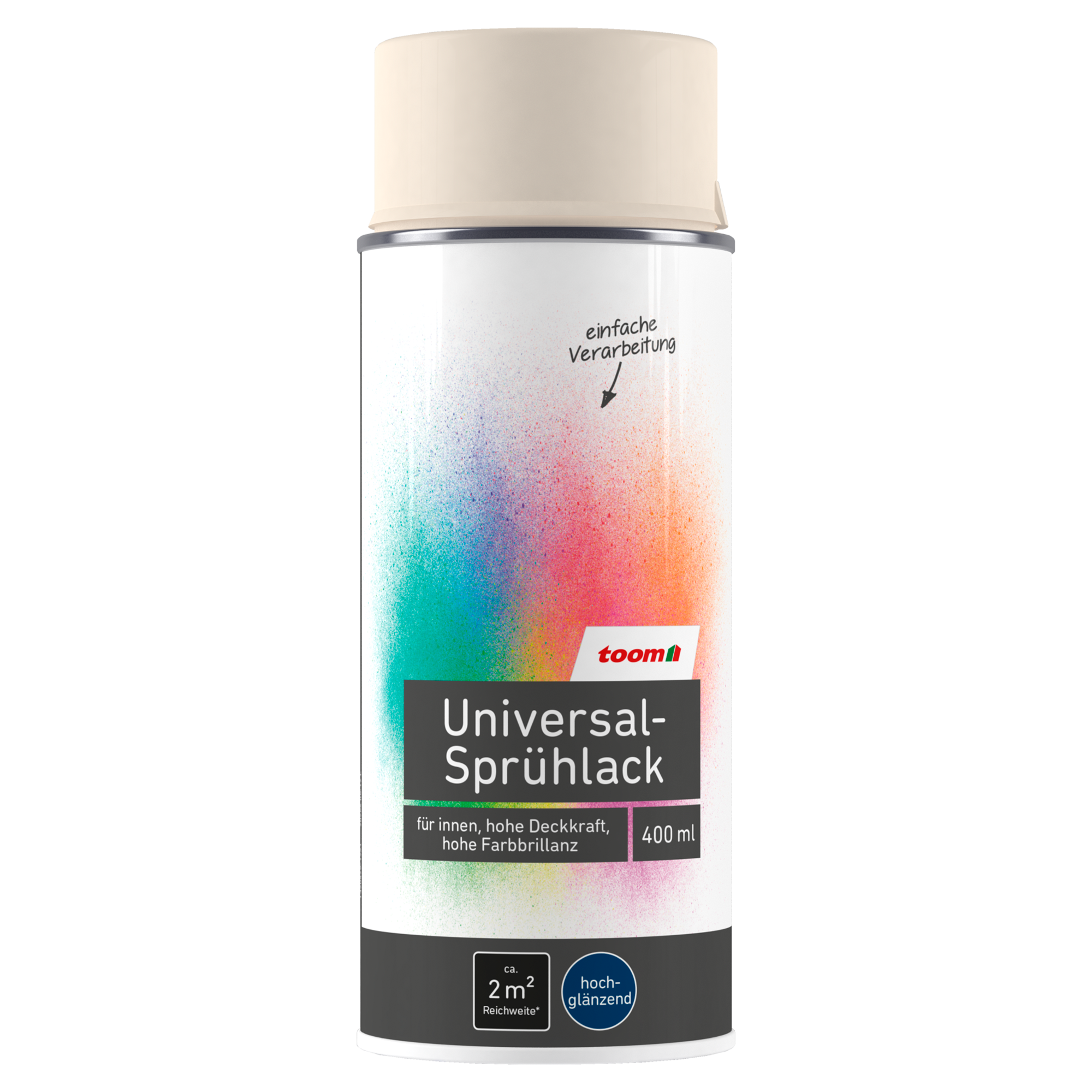 Universal-Sprühlack 'Bergkristall' cremeweiß glänzend 400 ml + product picture