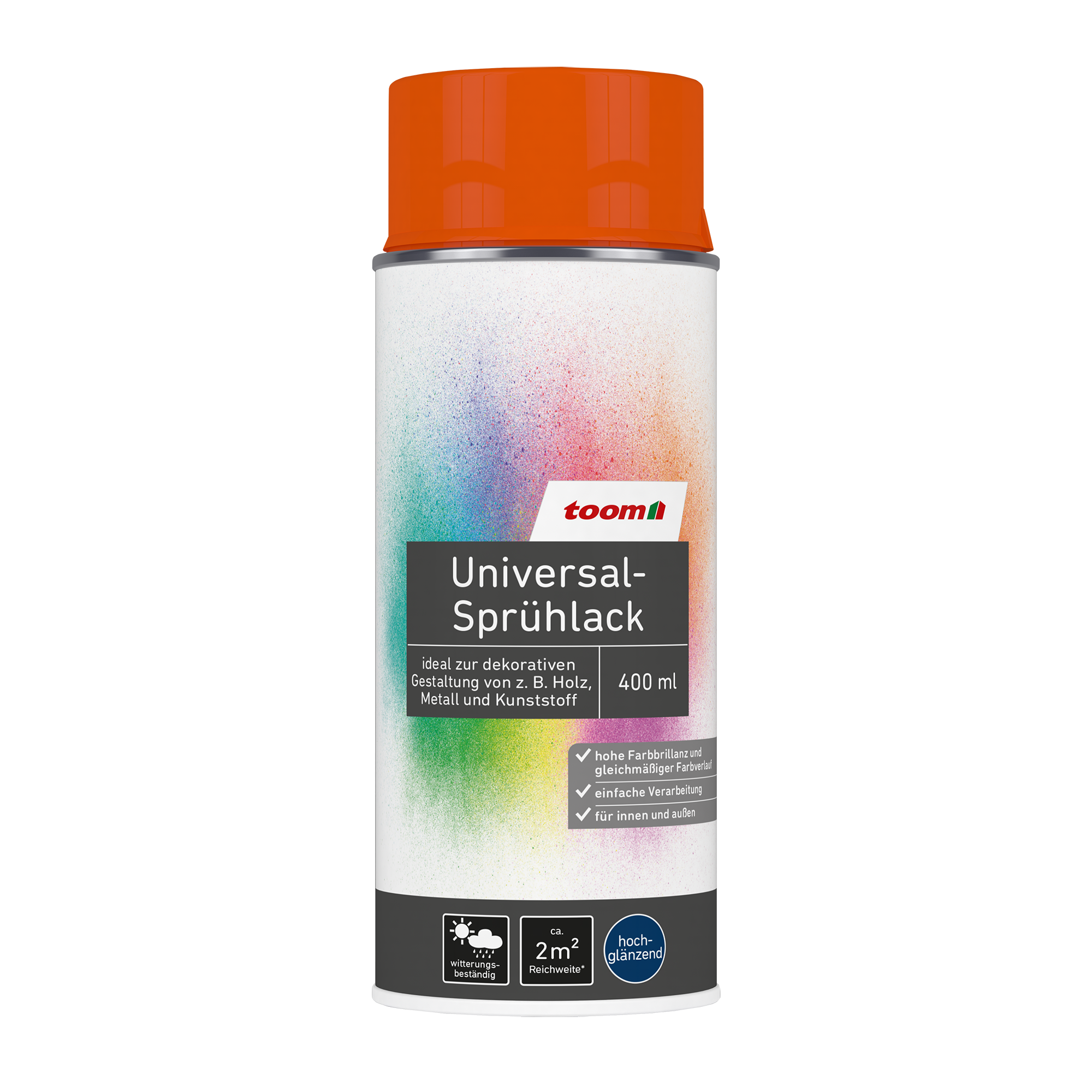 Universal-Sprühlack 'Feuerglut' orange glänzend 400 ml + product picture