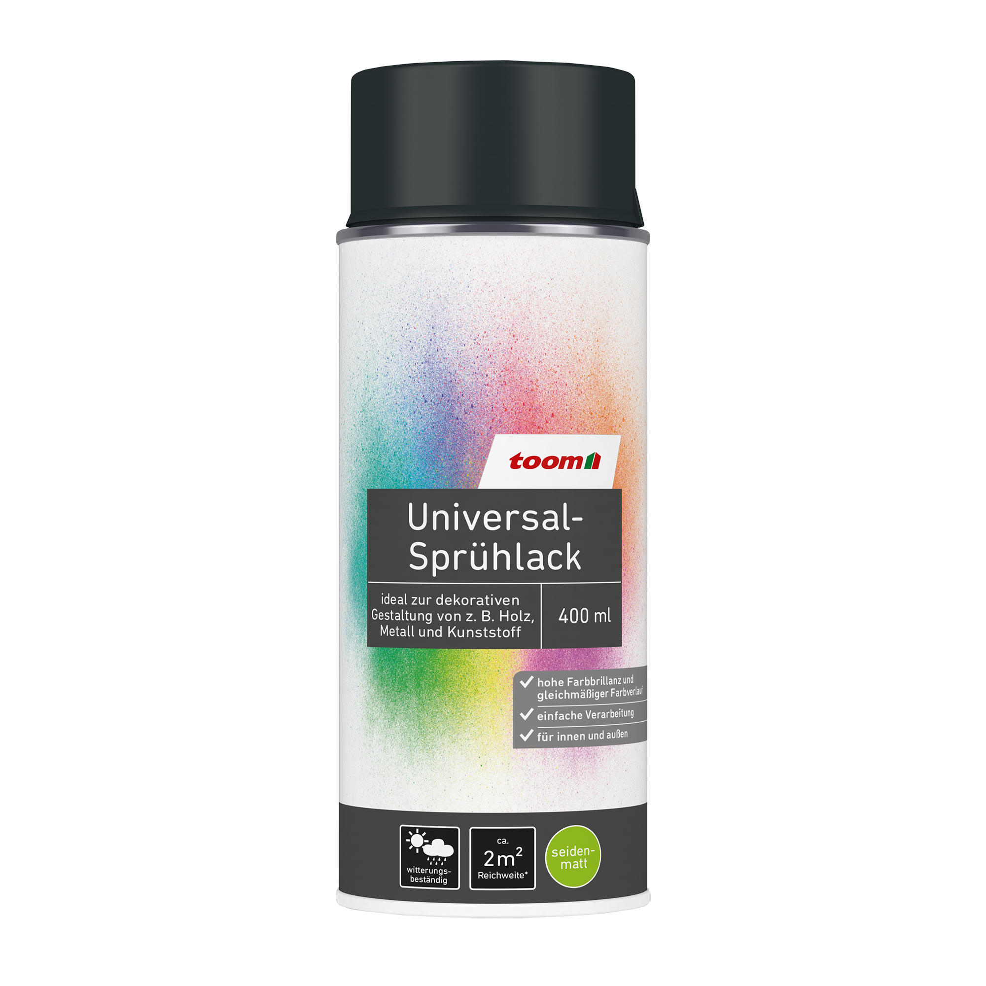 Universal-Sprühlack 'Schattenspiel' anthrazitfarben seidenmatt 400 ml + product picture