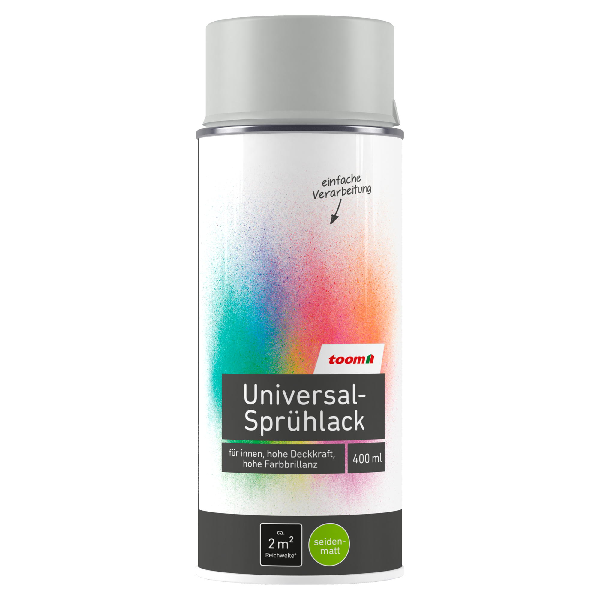 Universal-Sprühlack 'Mondschein' lichtgrau seidenmatt 400 ml + product picture