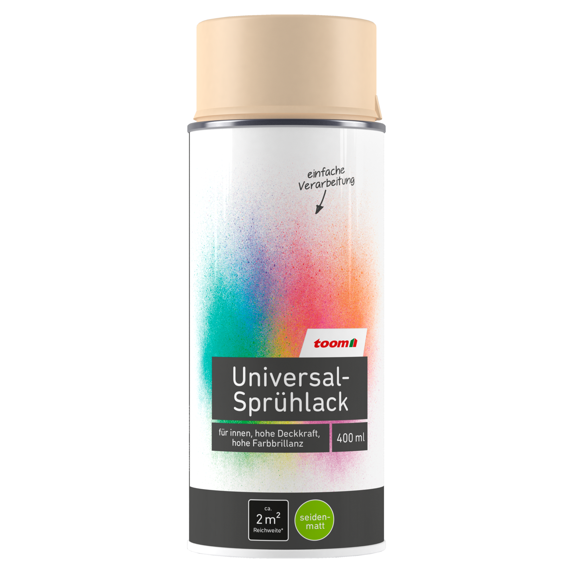 Universal-Sprühlack 'Sonnenstrahl' elfenbeinfarben seidenmatt 400 ml + product picture