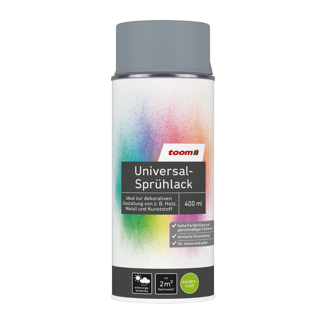 Graue Sprühdose Universal-Sprühlack von toom
