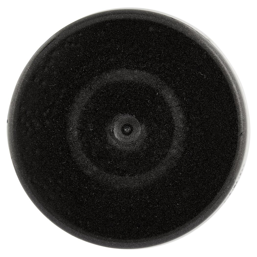 Sprühdose mit schwarzem Deckel von oben