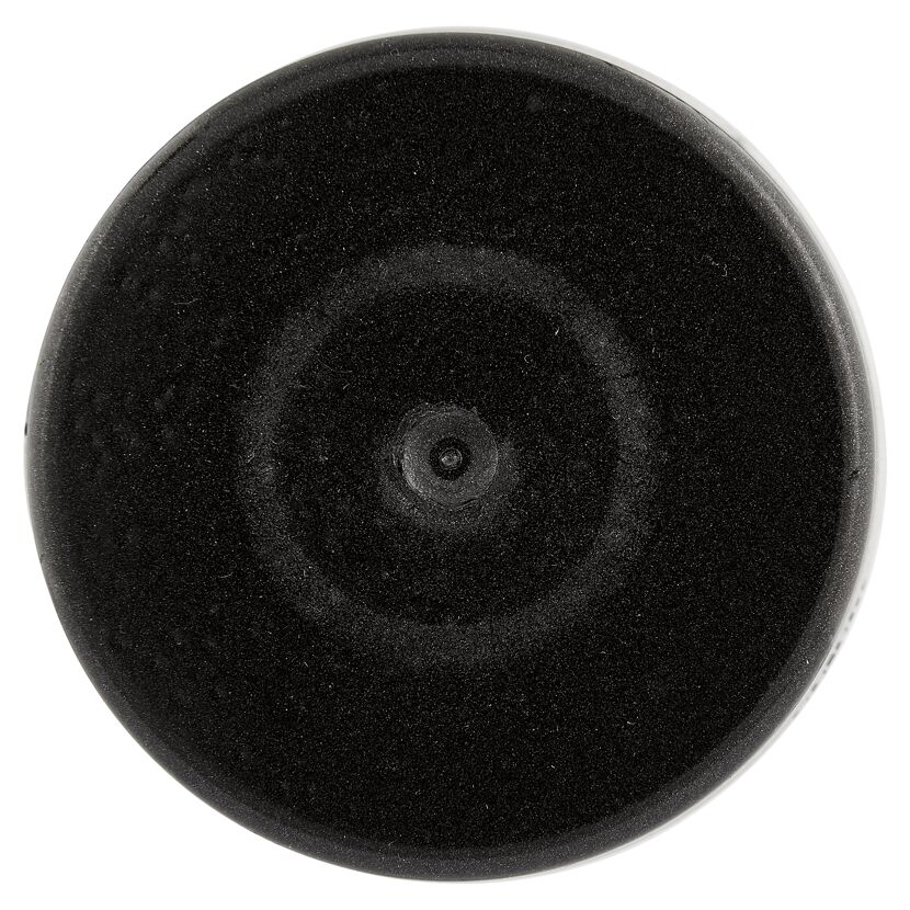 Sprühdose mit schwarzem Deckel von oben