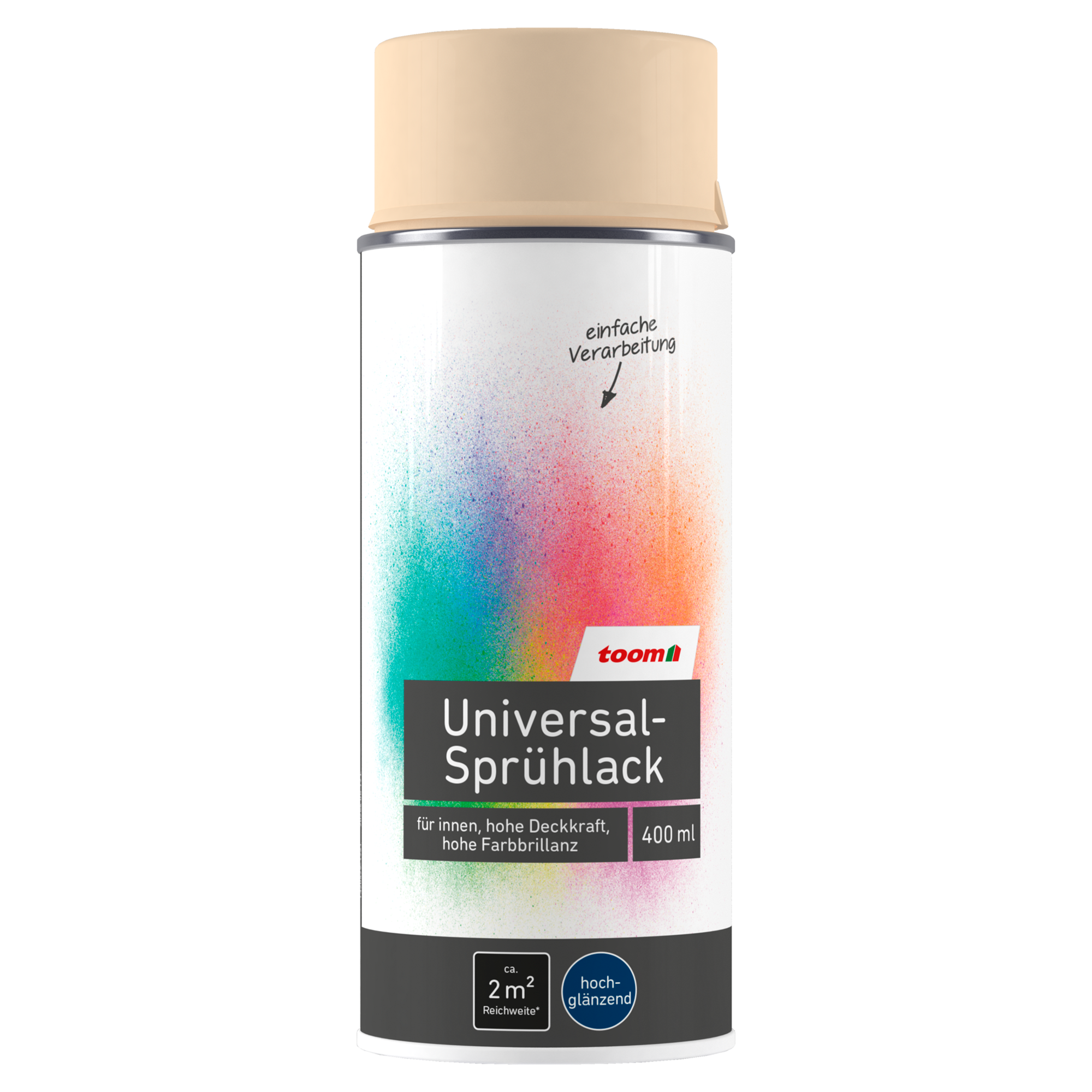 Universal-Sprühlack 'Sonnenstrahl' elfenbeinfarben glänzend 400 ml + product picture
