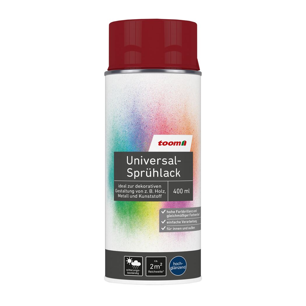 Hochglänzender Universal-Sprühlack in Schattenrot, 400 ml Dose
