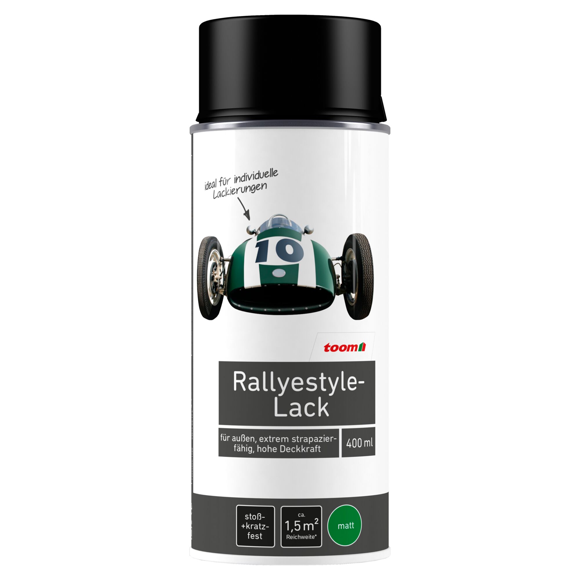 toom Rallyestyle-Lack schwarz matt 400 ml Sprühdose