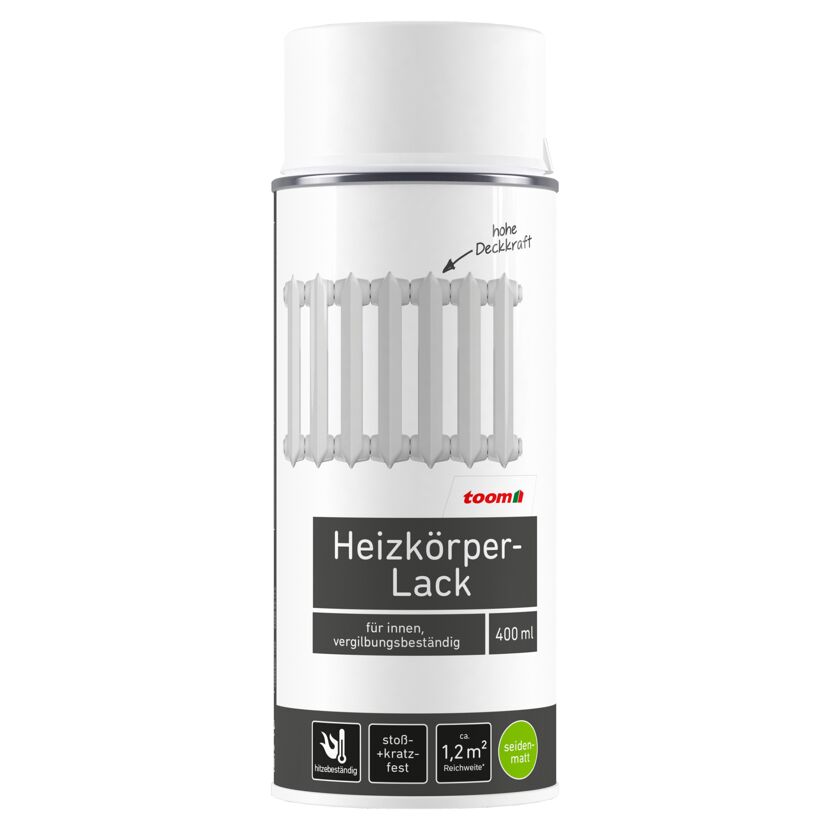 Weiße Heizkörperlack-Spraydose von toom