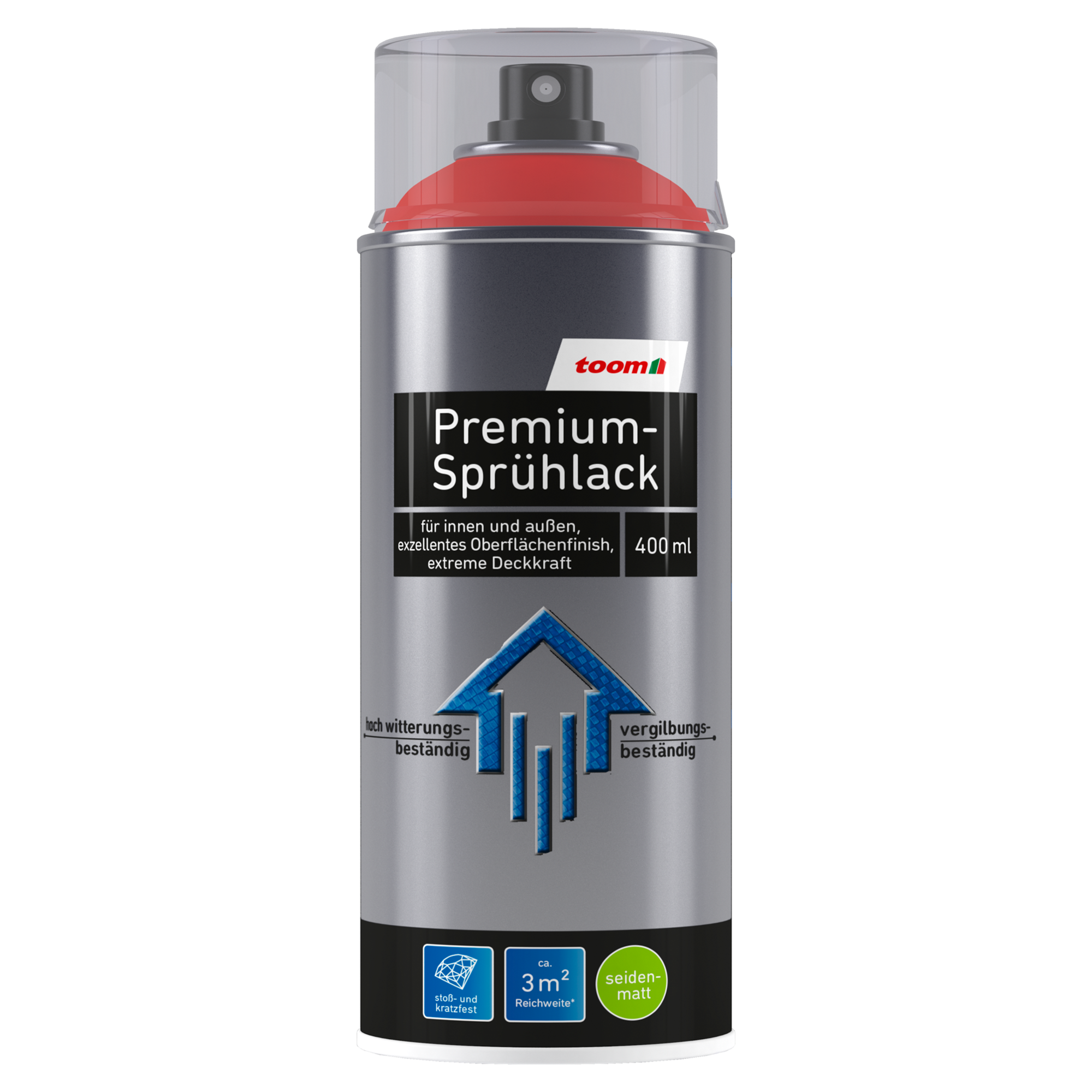Premium-Sprühlack verkehrsrot seidenmatt 400 ml + product picture