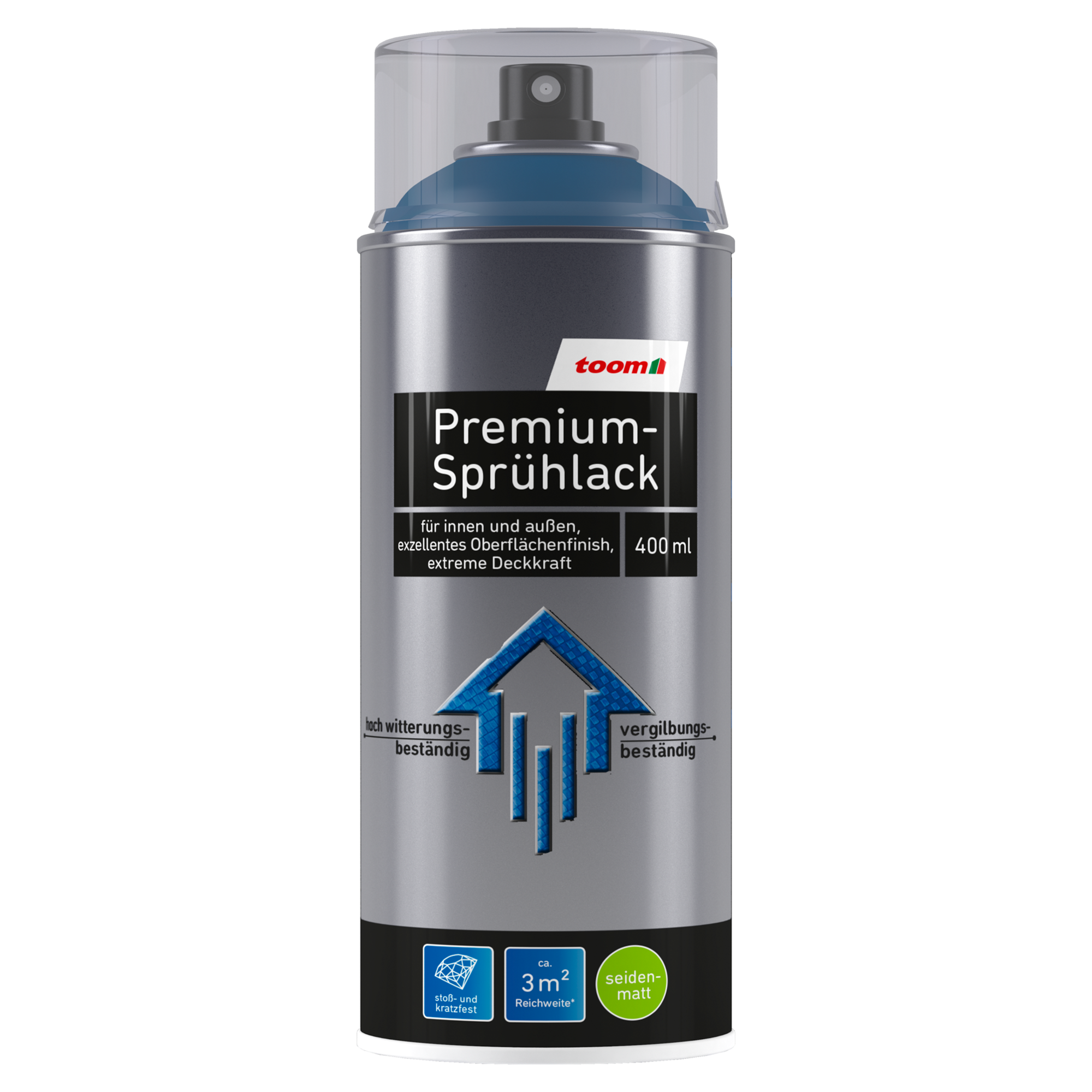 Premium-Sprühlack enzianblau seidenmatt 400 ml + product picture