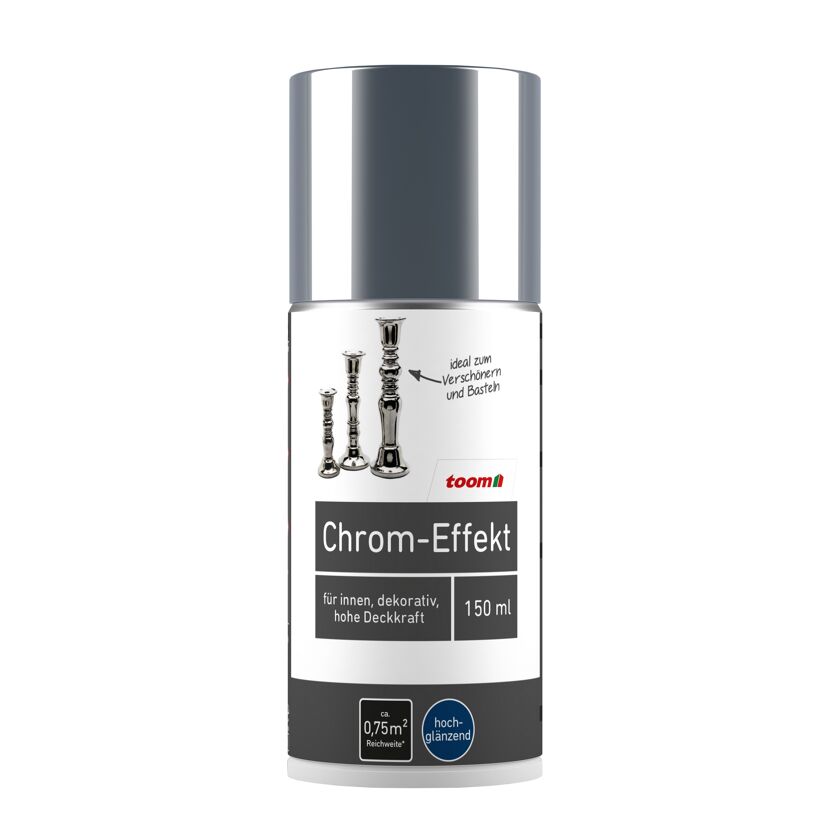 Chrom-Effekt Sprühlack von toom