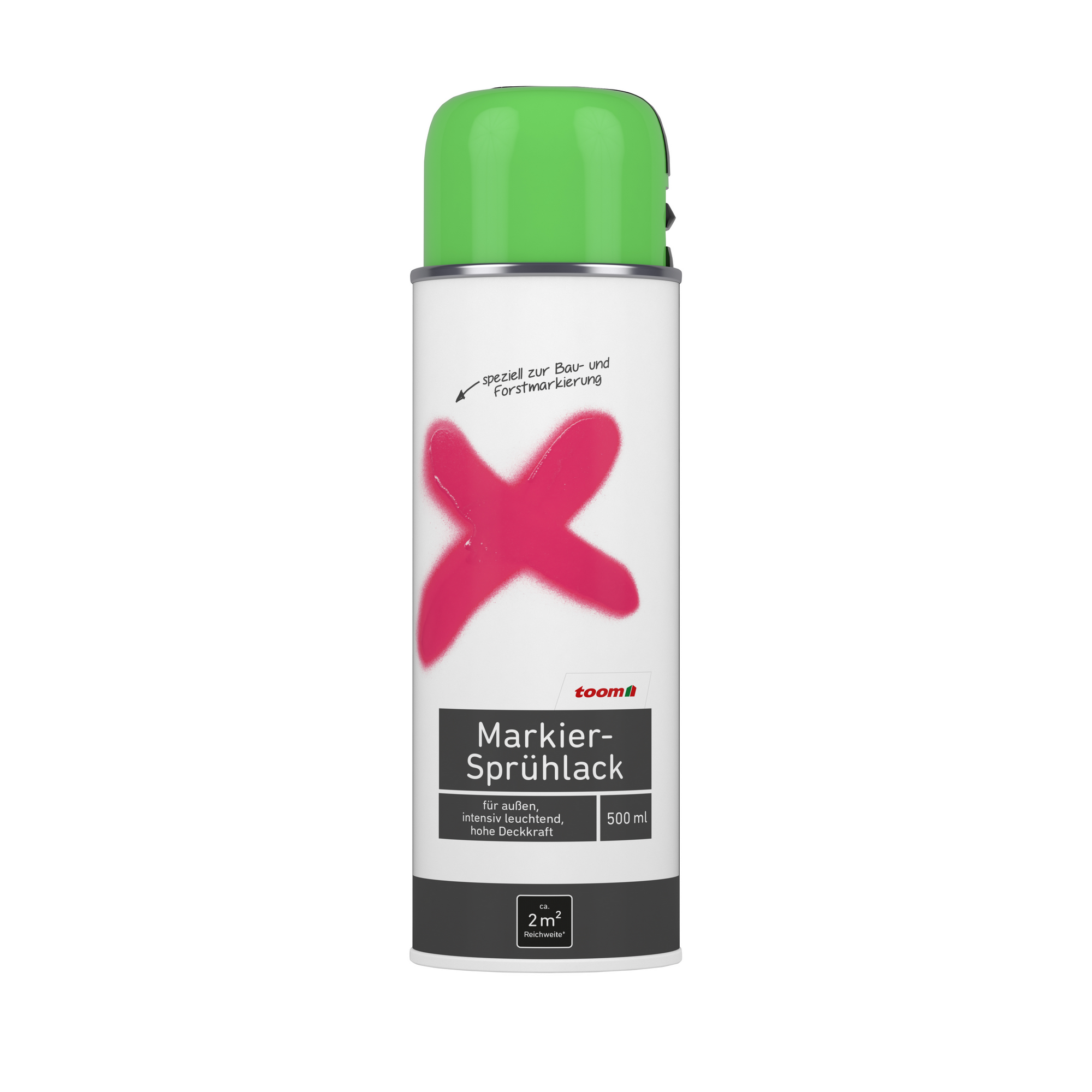 Markier-Sprühlack leuchtgrün seidenmatt 500 ml + product picture