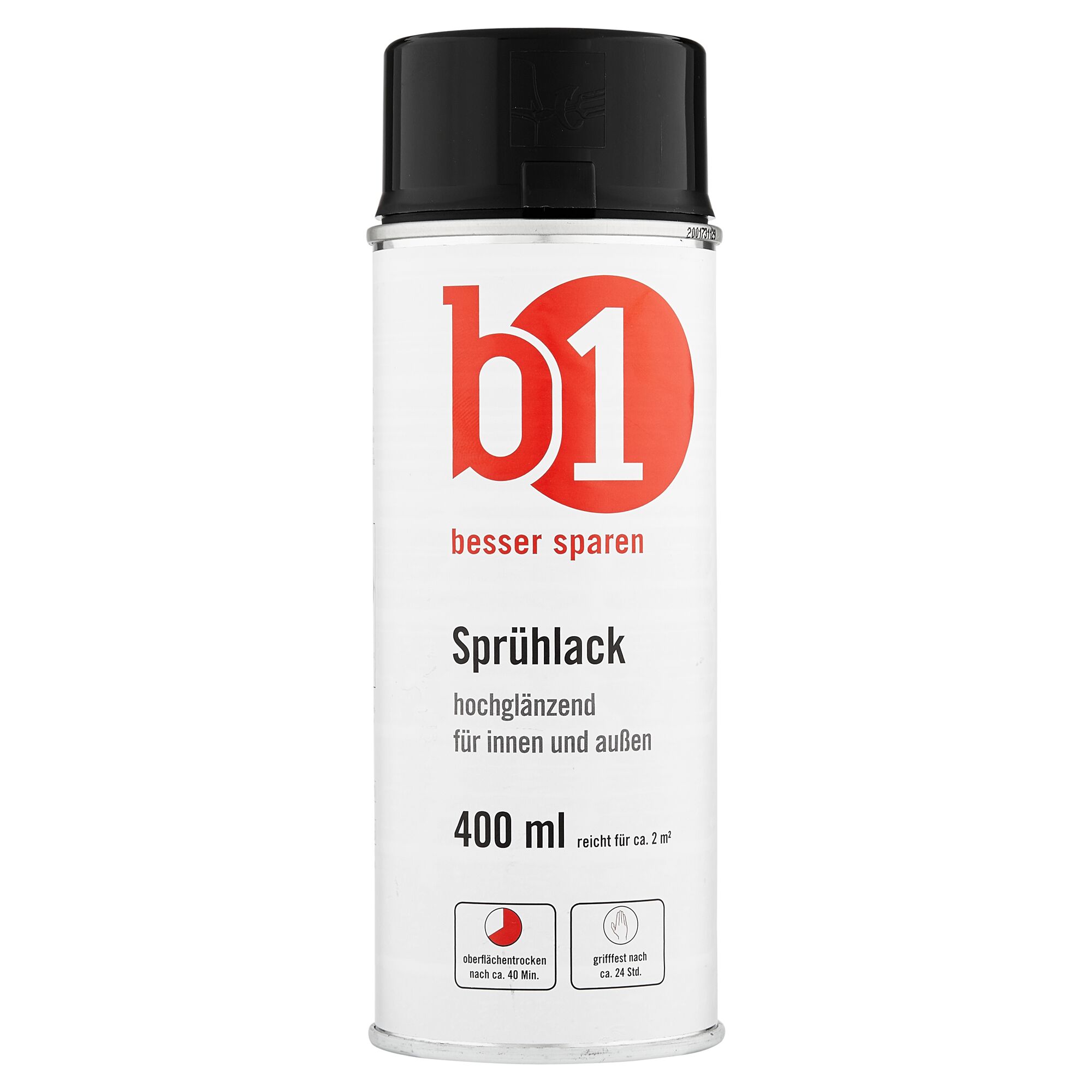 b1 Sprühlack, hochglänzend, schwarz, 400 ml