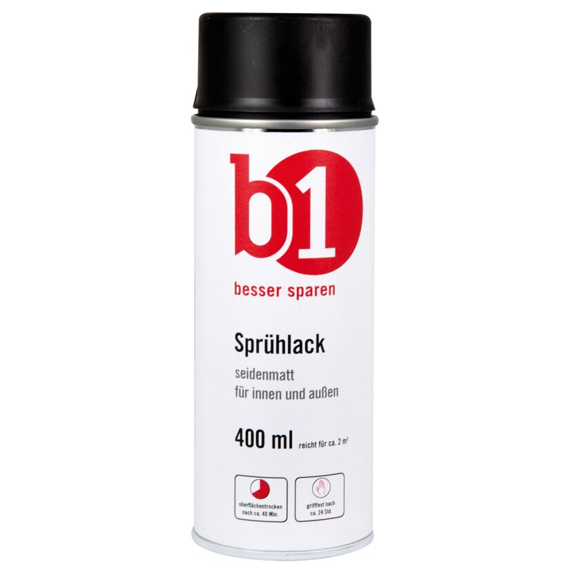 Sprühlack, seidenmatt, schwarz, 400 ml