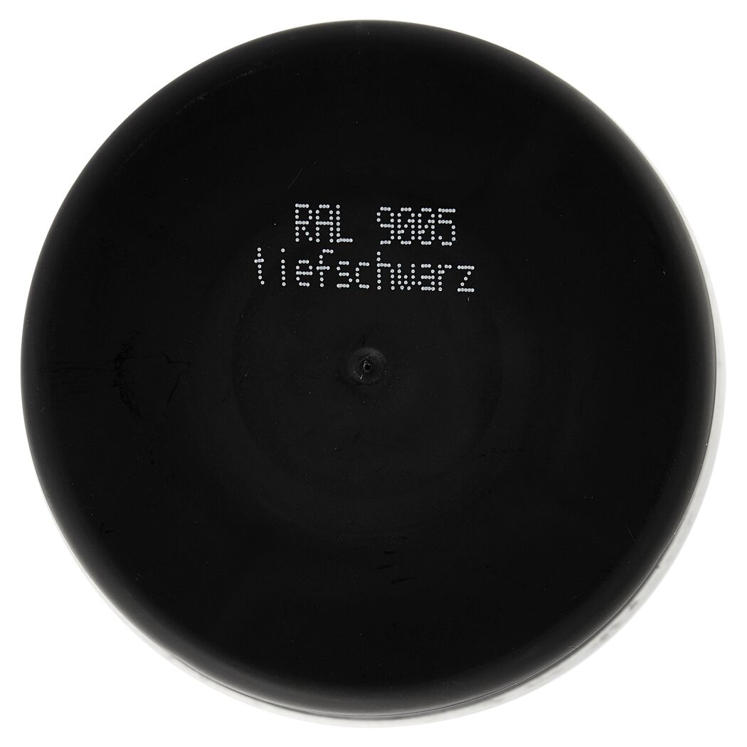 Schwarze Sprühdose mit der Aufschrift RAL 9005 Tiefschwarz.