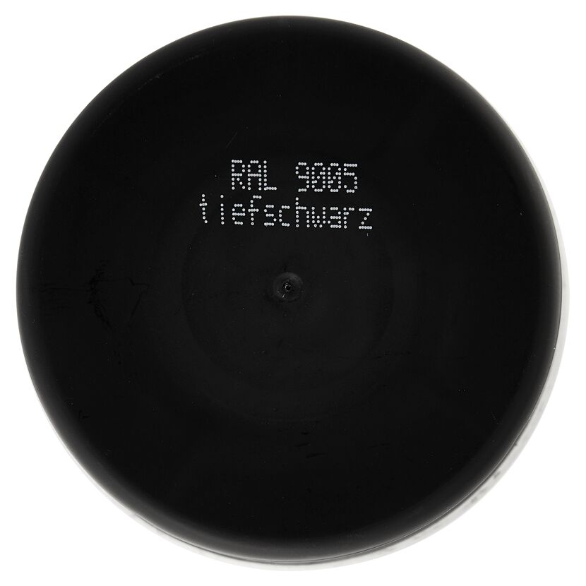 Schwarze Sprühdose mit der Aufschrift RAL 9005 Tiefschwarz.