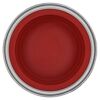 Offener Farbtopf mit rotbrauner Farbe