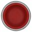 Offener Farbtopf mit rotbrauner Farbe