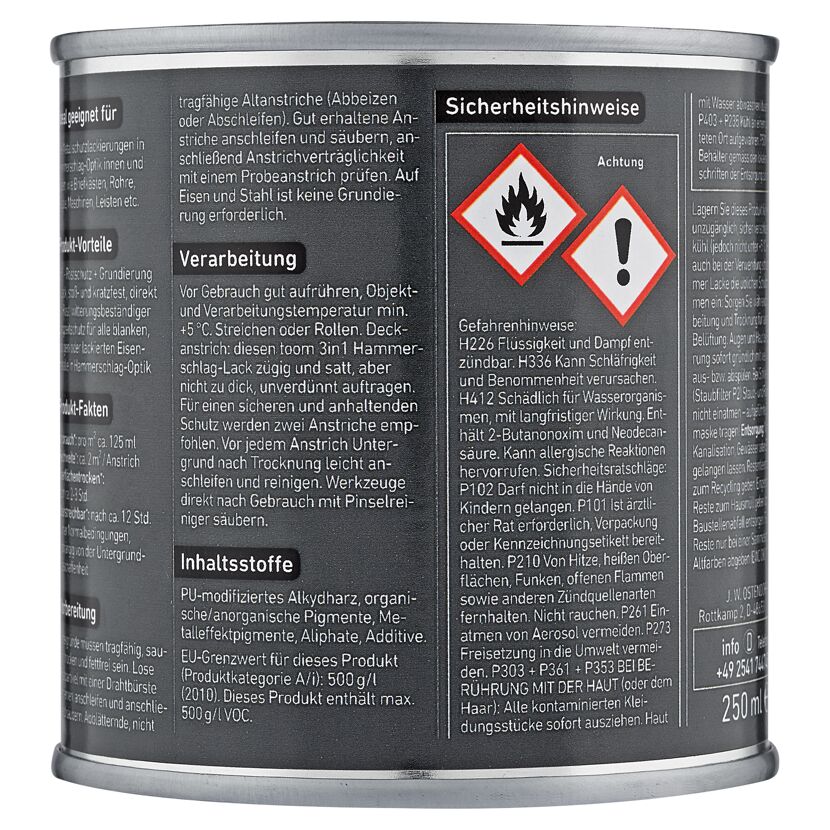 Dose mit toom 3in1 Hammerschlag-Lack