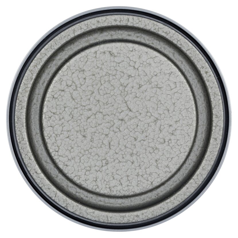 Deckel einer Farbdose mit Hammerschlaglack