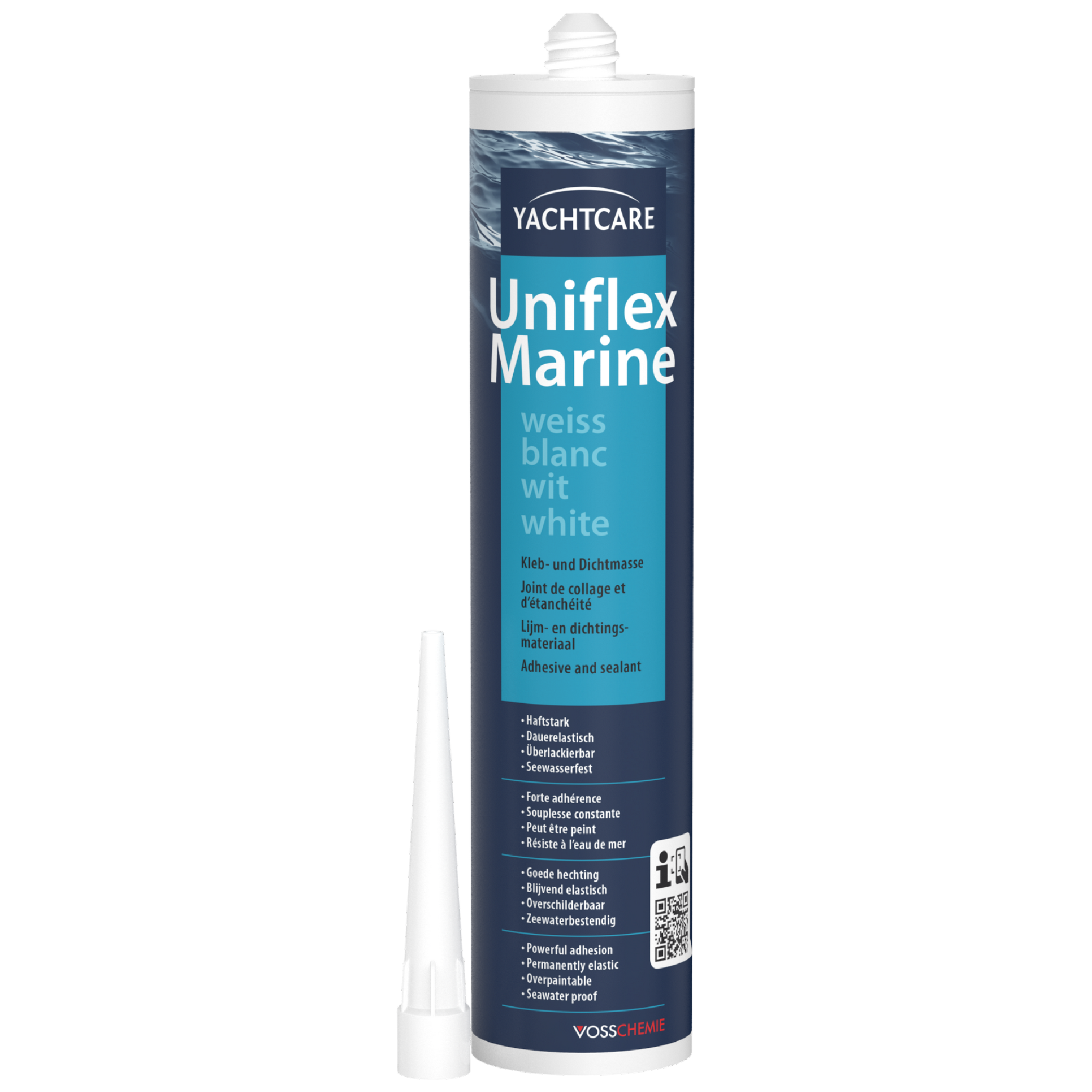 Dauerelastische Kleb- und Dichtmasse 'Uniflex Marine' weiß 310 ml + product picture