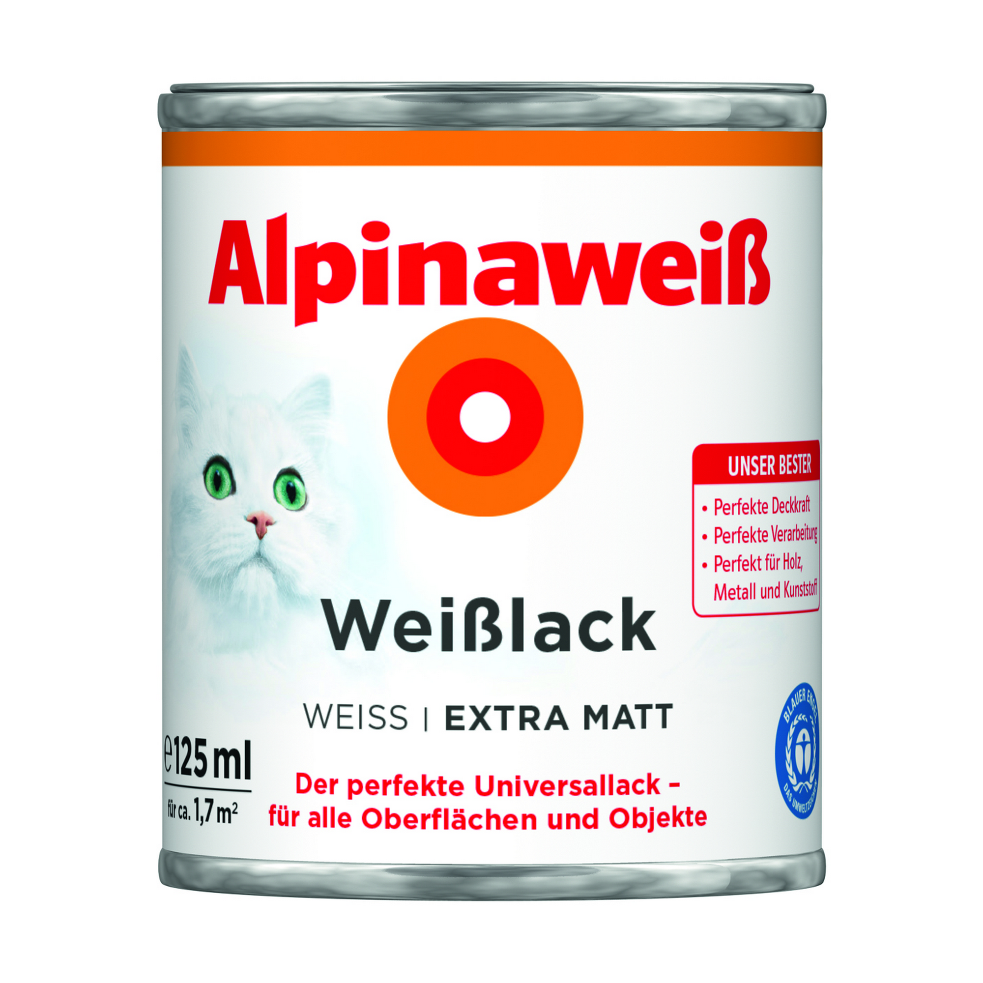 Weißlack 'Alpinaweiß' extramatt 125 ml + product picture