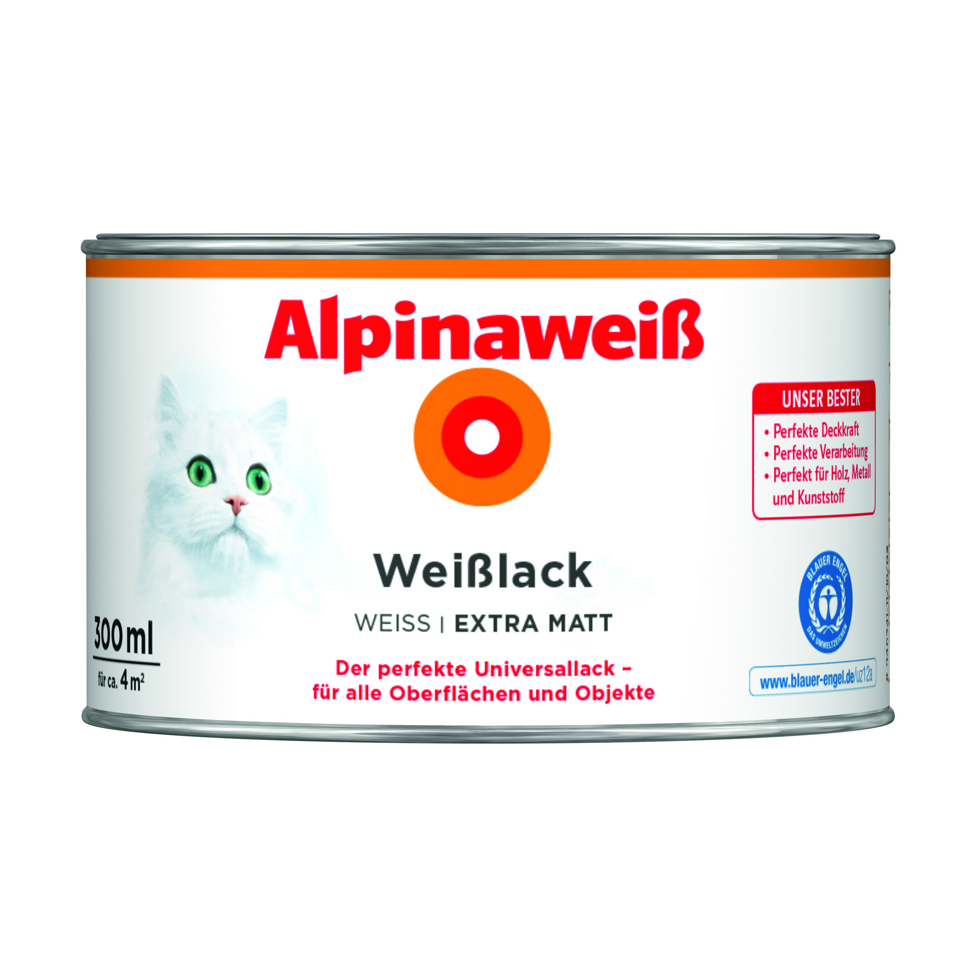 Weißlack 'Alpinaweiß' extramatt 300 ml + product picture