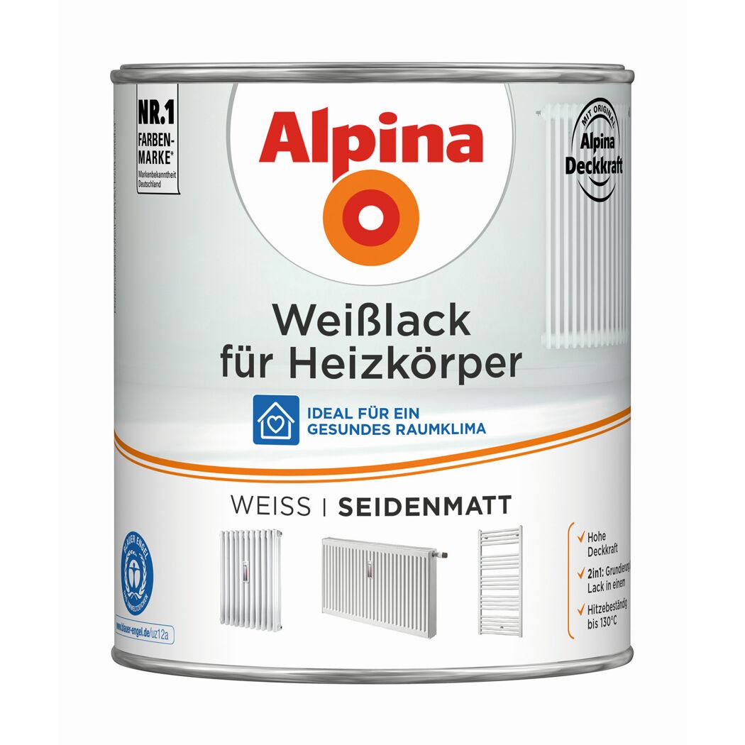 Heizkörperlack weiß seidenmatt 750 ml