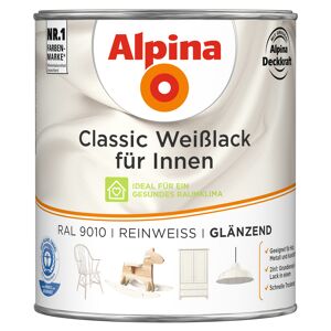 Alpina Classic Weißlack für Innen, reinweiß, glänzend, 750 ml